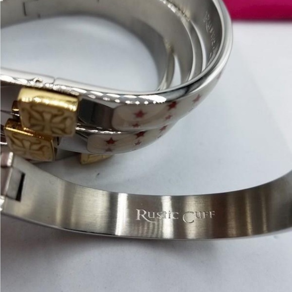 Rustic Cuff Set of 4 Star Cuff Bracelets - Picture 3 of 3